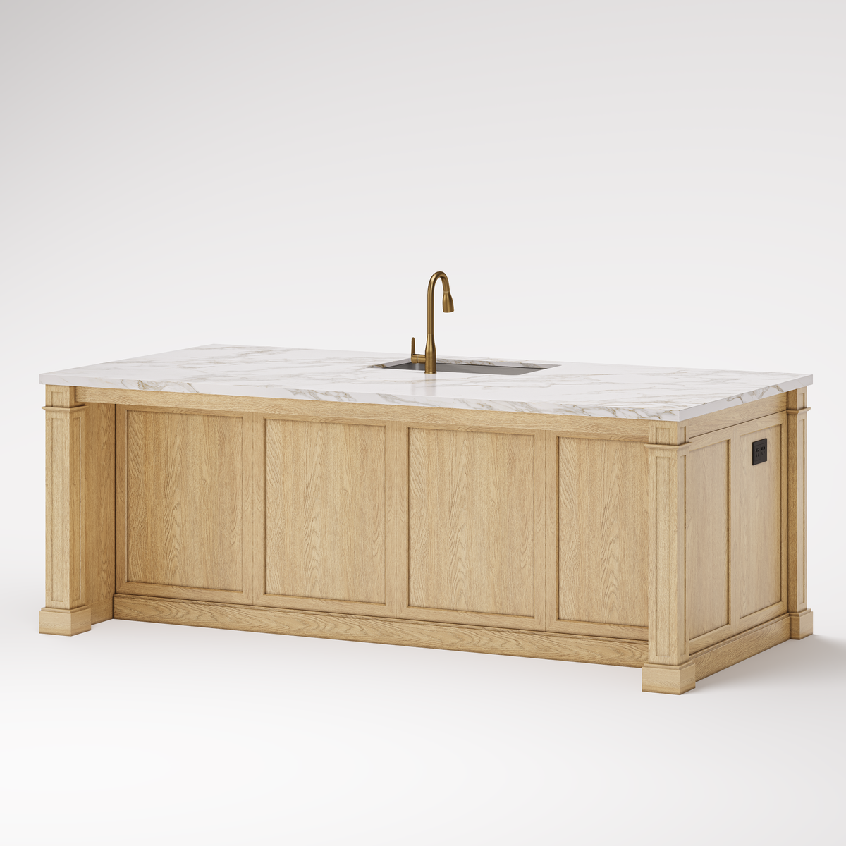 Custom Stone Kitchen Island