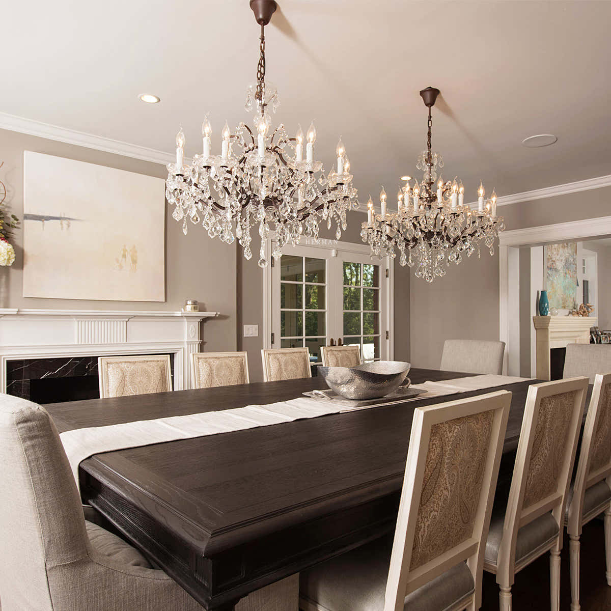 Rocaille Iron & Crystal Chandelier