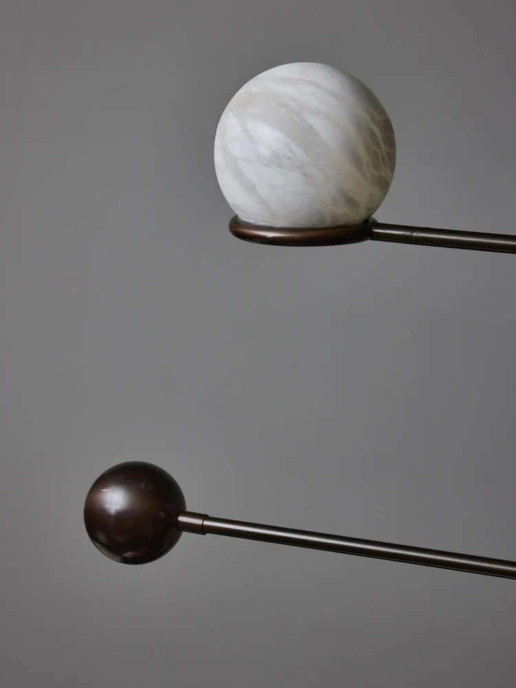 Alabaster Double Pendulum Chandelier
