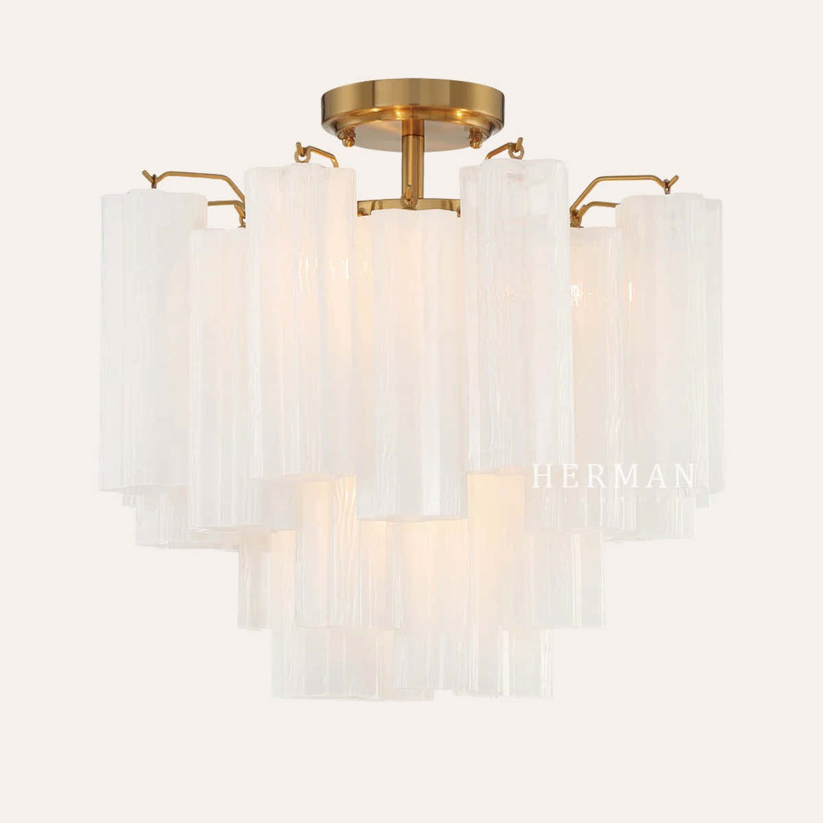 Addis Murano Glass Semi-Flush Ceiling Mount 17''W