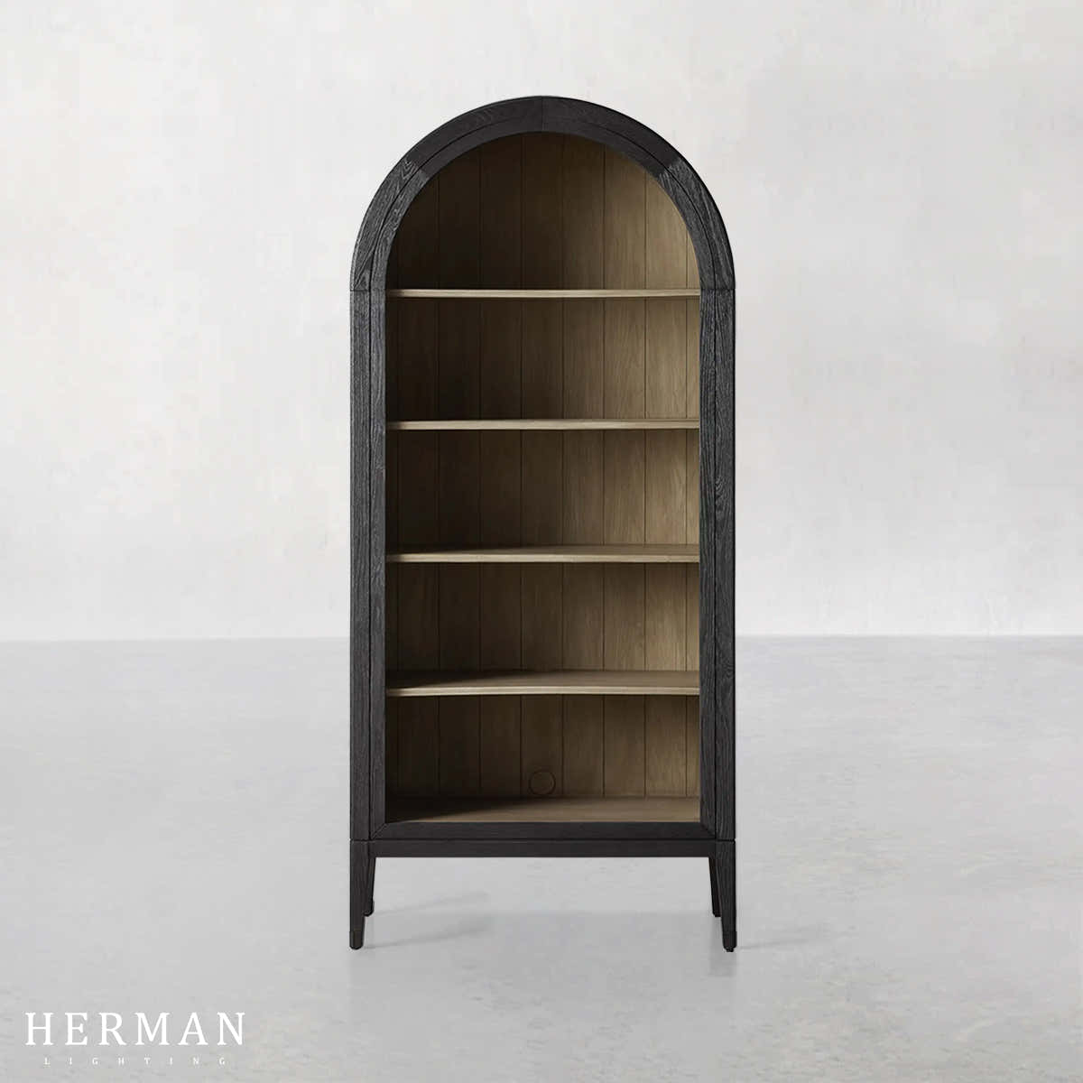 Hattie Open Bookcase in Oak 36"W 46"W