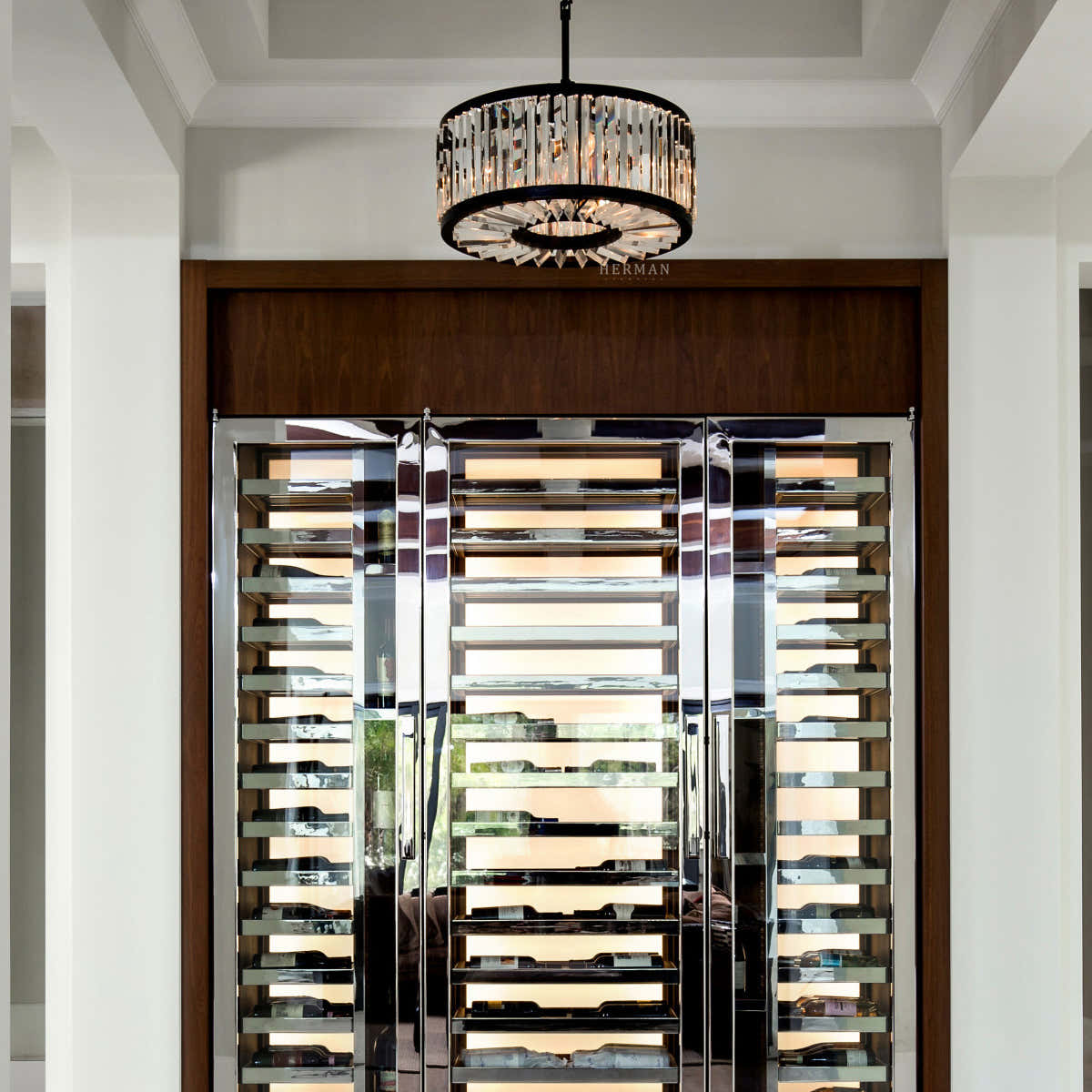 Lita Glass Round Chandelier