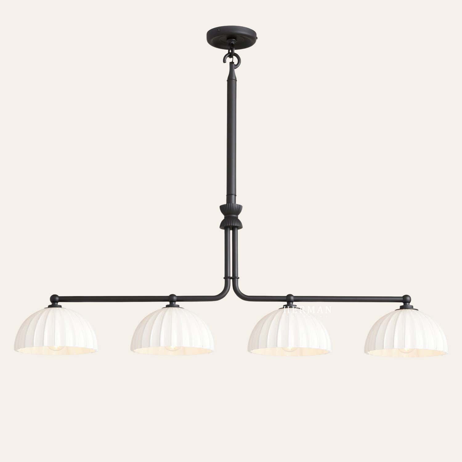 Enzo 42" Glass Linear Chandelier