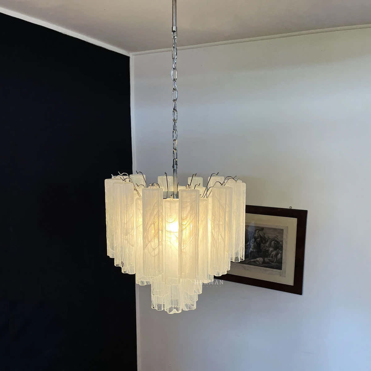 Murano Chandelier – 36 tubes – Alabaster white