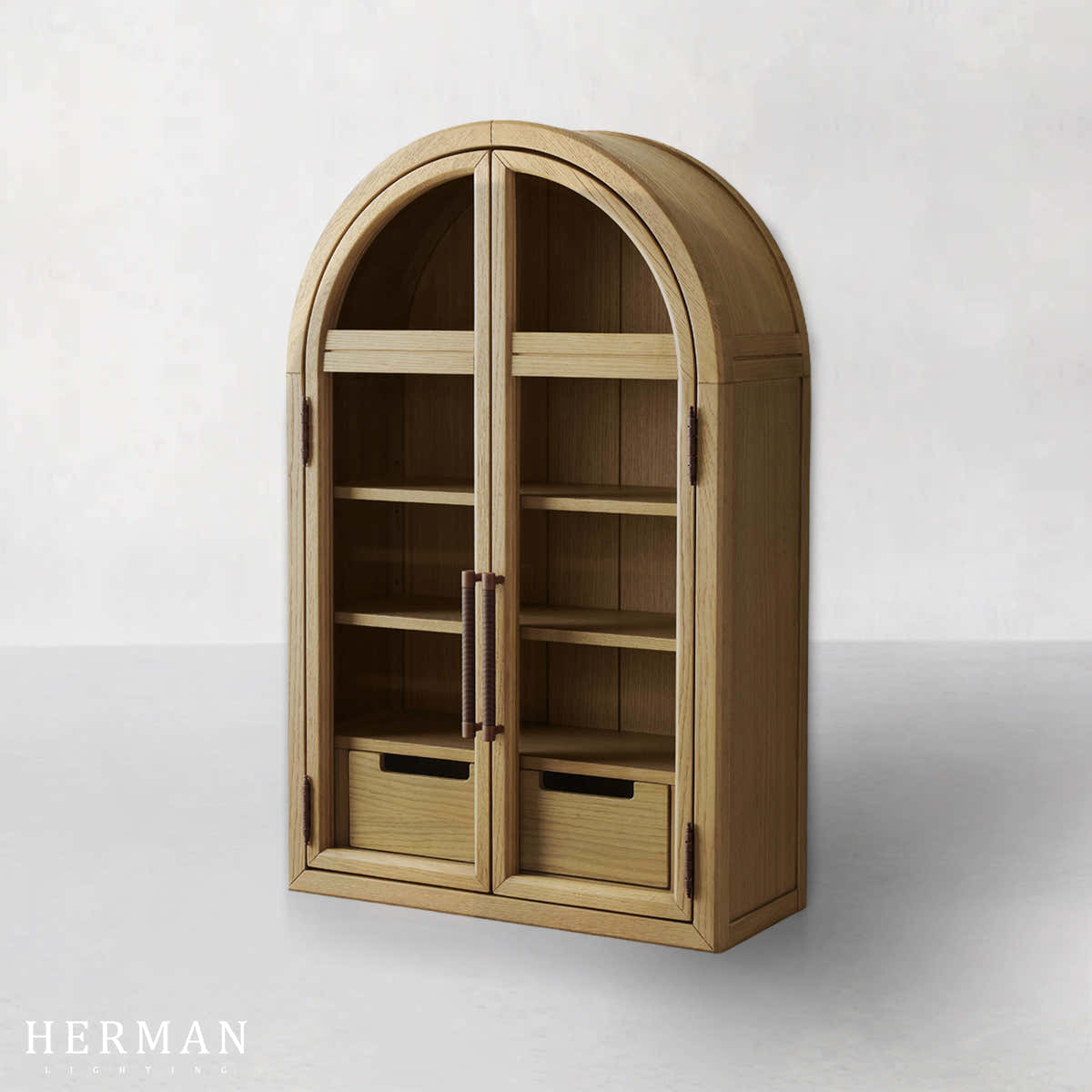 Hattie Wall Mounted Cabinet in Oak 24"W