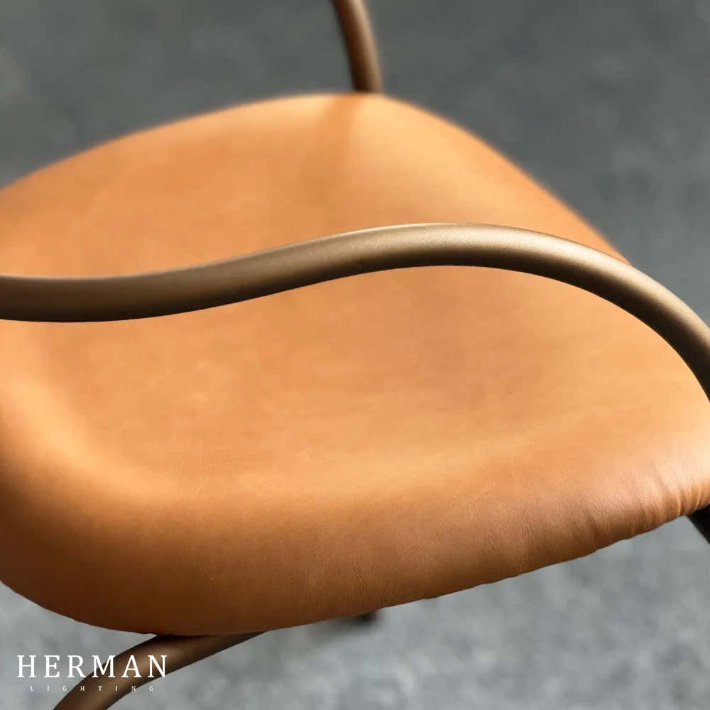 Antique Designer Metal Lounge Chair