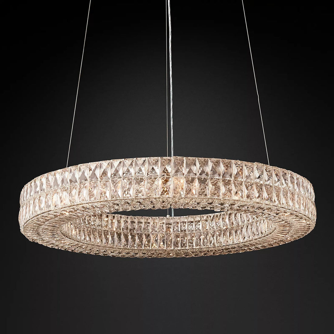 Spiridon Ring Crystal Chandelier 32" 44" 59"