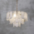 Alabaster Brass Multi-Layer Chandelier Lamp