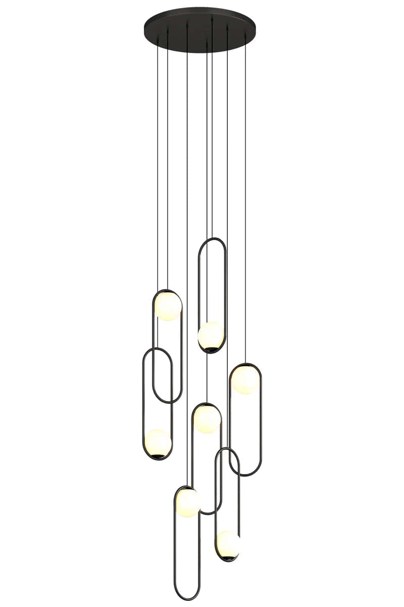Luminous Modern LED Opal Glass Chandelier