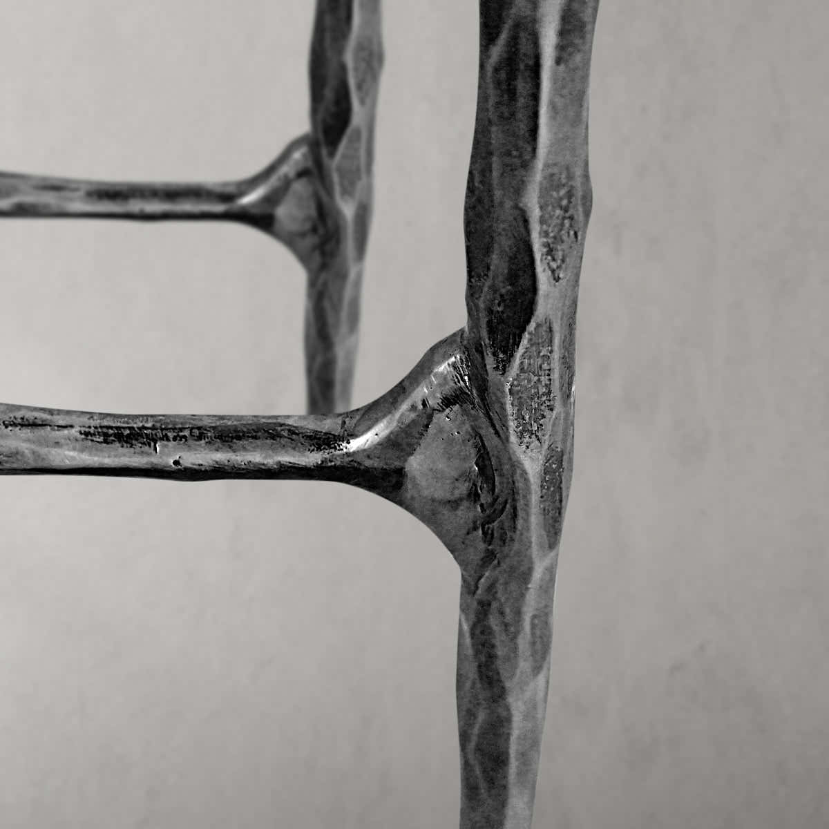 Hand-Forged Metal Rectangle Marble Desk