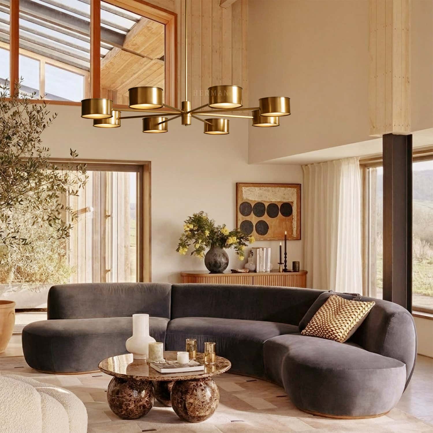 Daphne Metal Round Chandelier