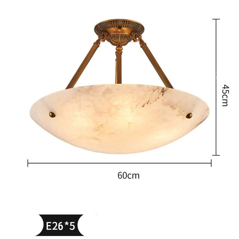 Vintage Round Alabaster Ceiling Lamps