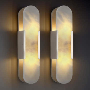 Trinidad Alabaster Wall Sconces 14" 20"