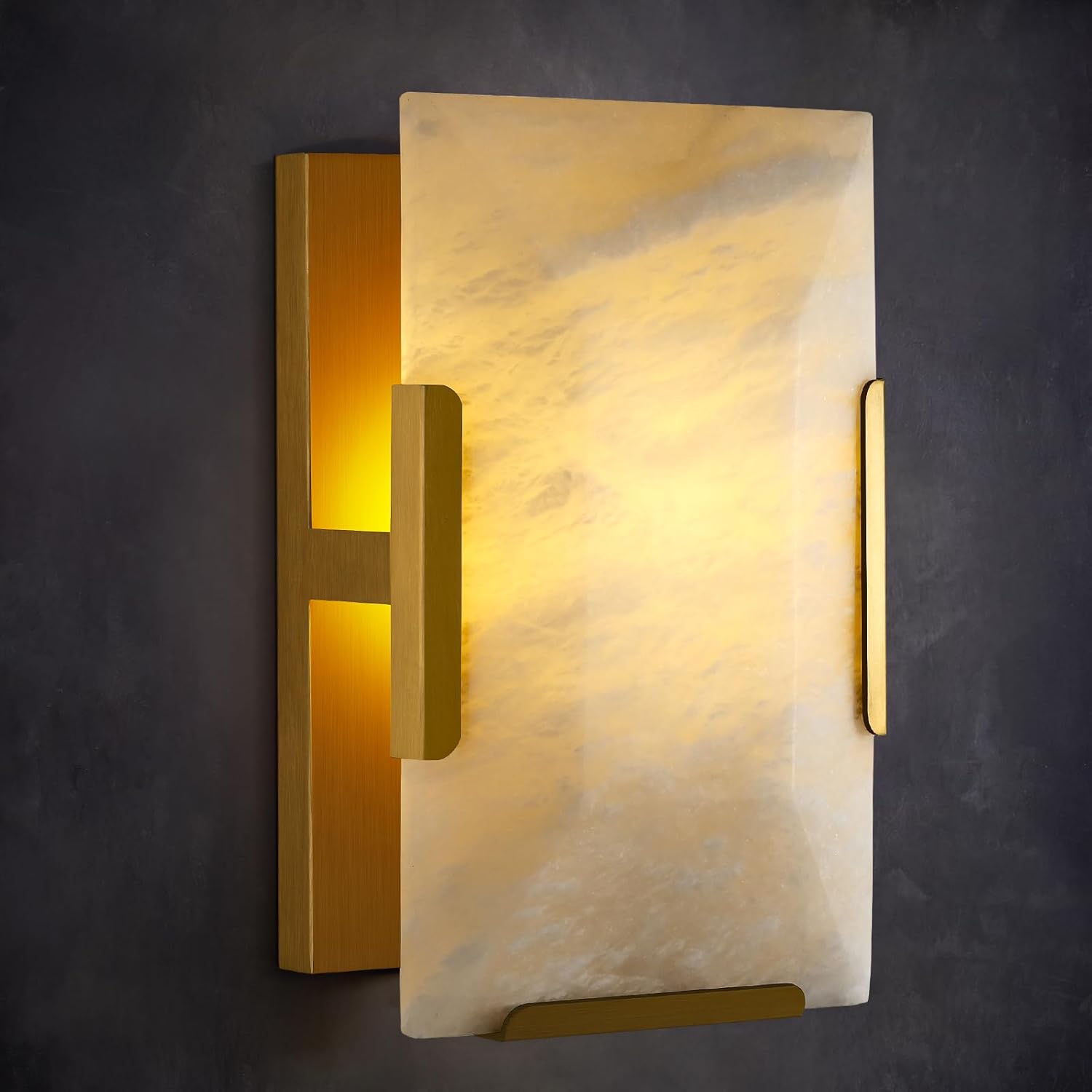 Alabaster Wall Sconces, Modern Marble Stone Sconces Wall Lighting - Fast Delivery-1-Luxehomezone