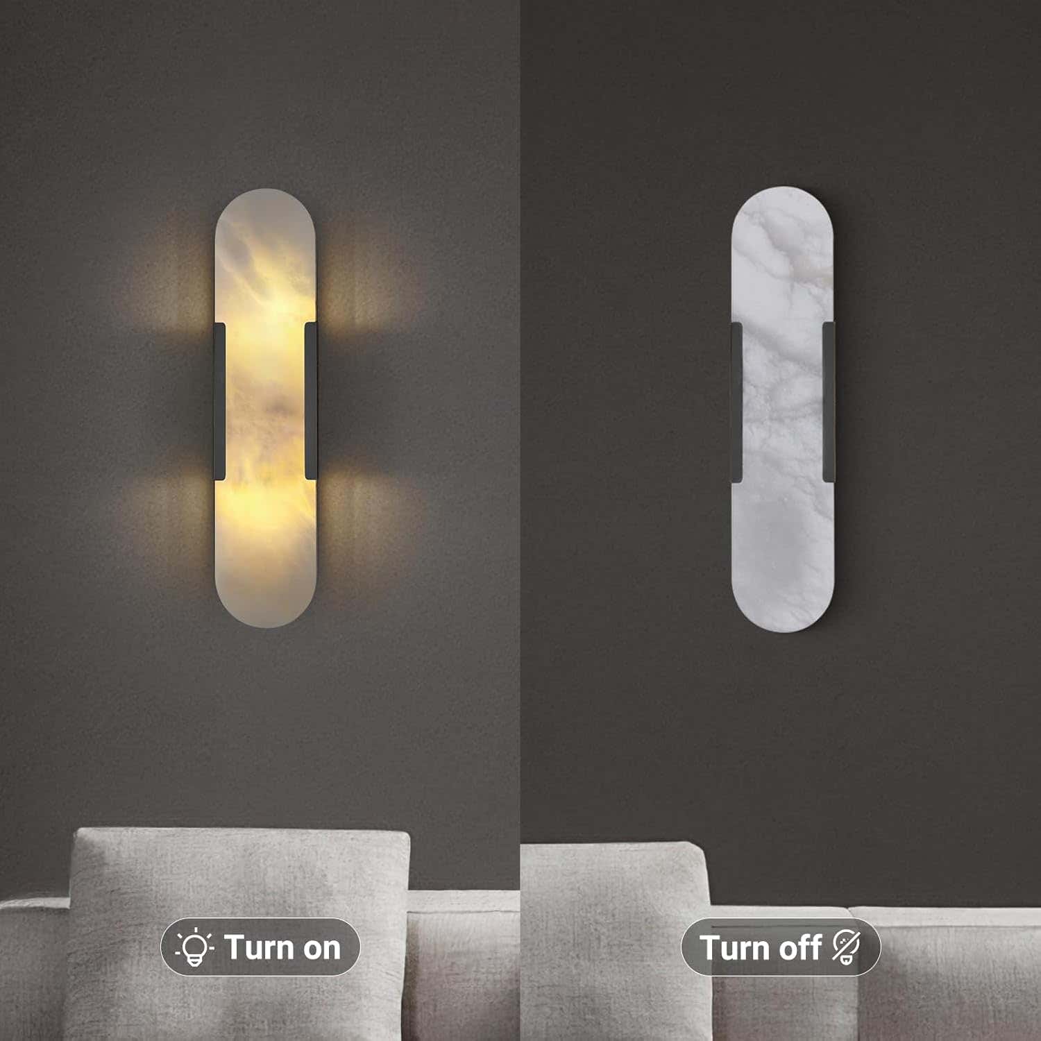 Trinidad Alabaster Wall Sconces 14" 20"