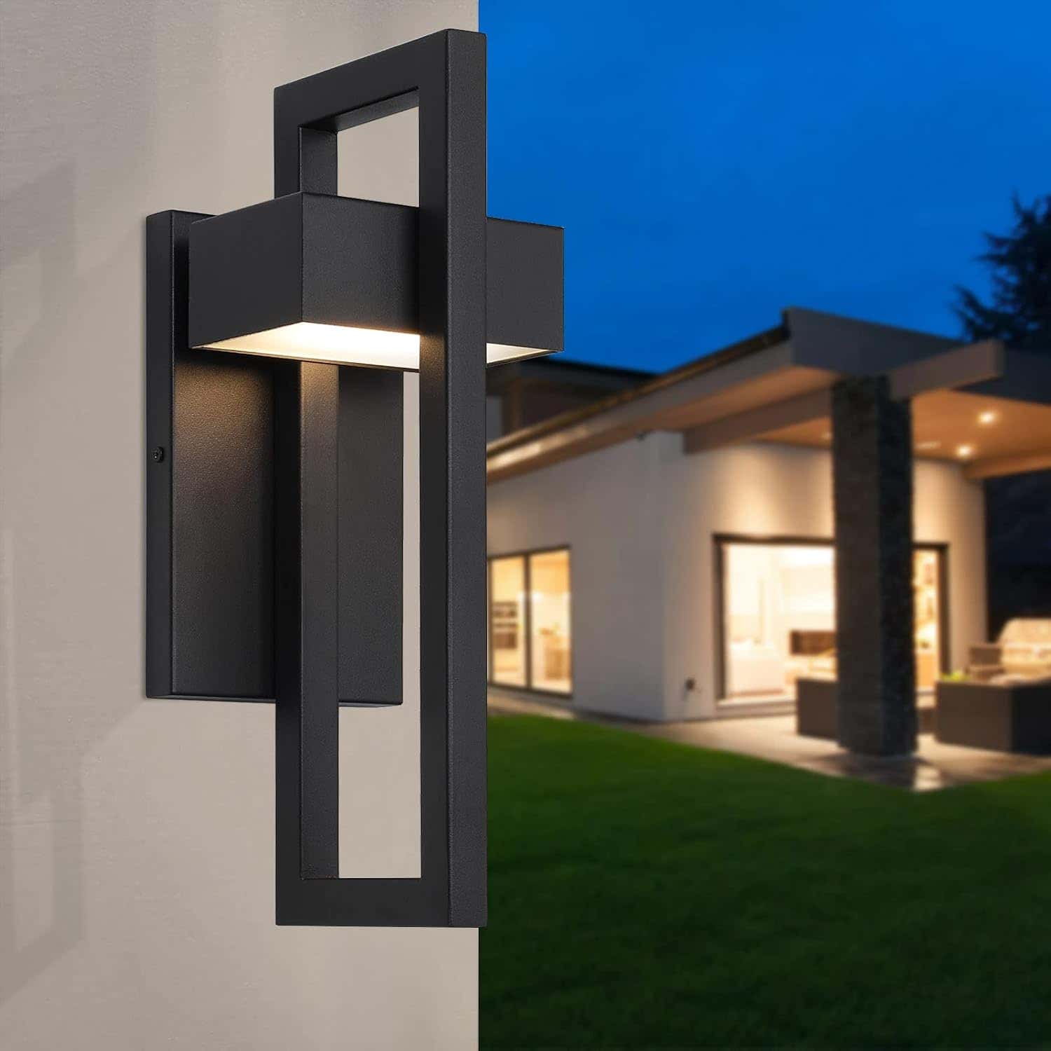 $800+ Purchase Gift | Contemporary Outdoor Wall Sconce 13.6 Inch