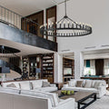 Vintage Filament Round Chandelier 64'' - Fast Delivery-1-Luxehomezone