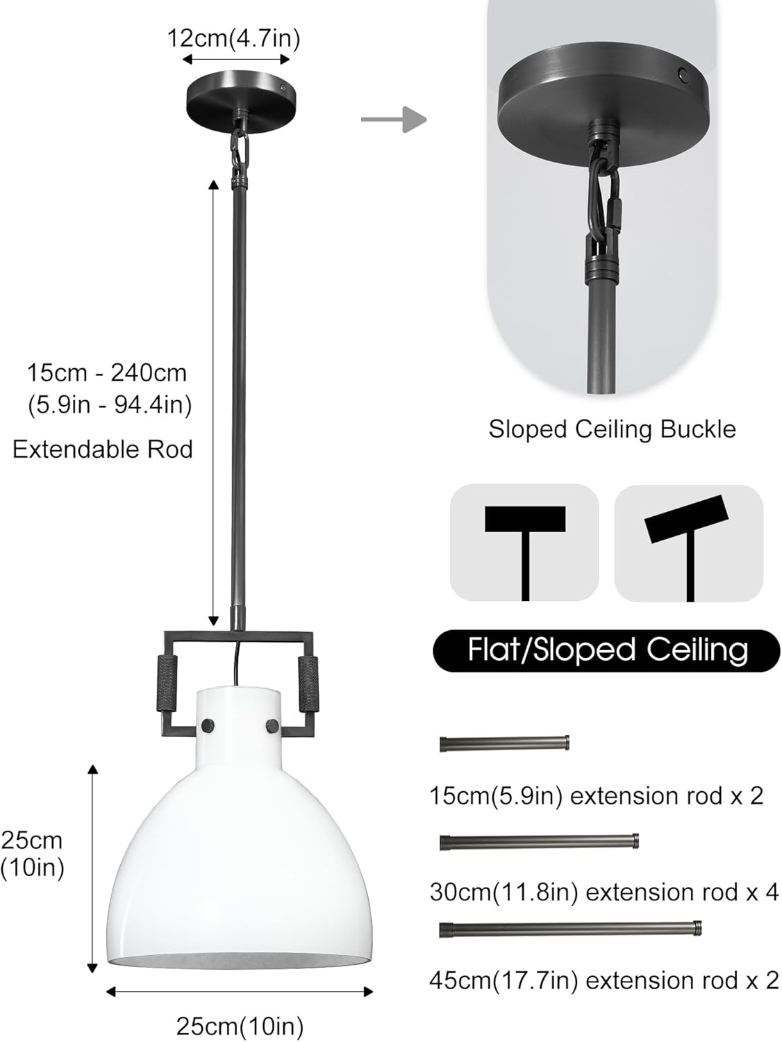 Bronze Pendant Lights Kitchen Island 10" - Fast Delivery- 1-Luxehomezone