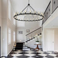 Farmhouse Wagon Wheel Chandelier 60
