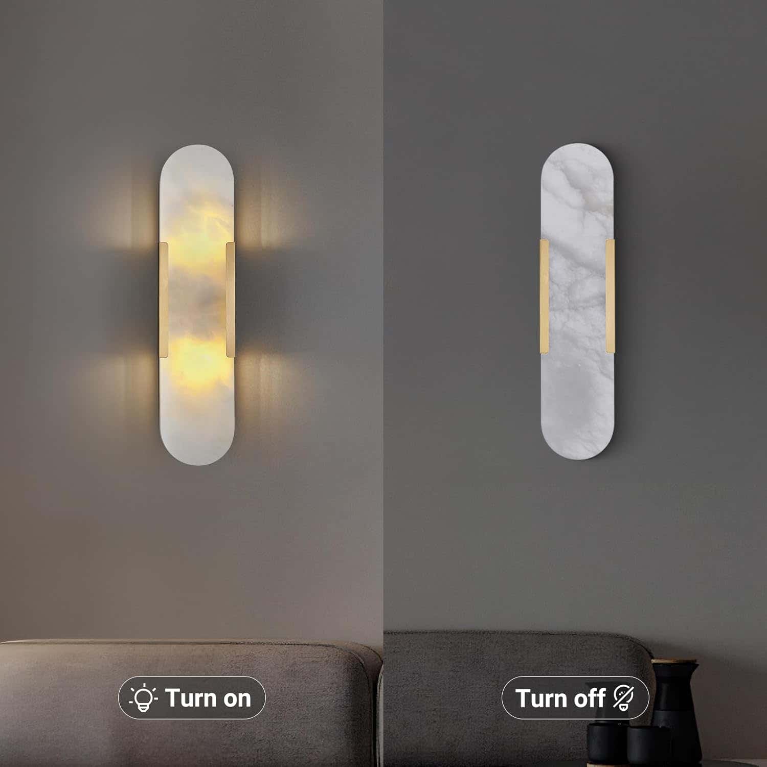 Trinidad Alabaster Wall Sconces 14" 20"
