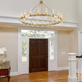 Farmhouse Wagon Wheel Chandelier 60