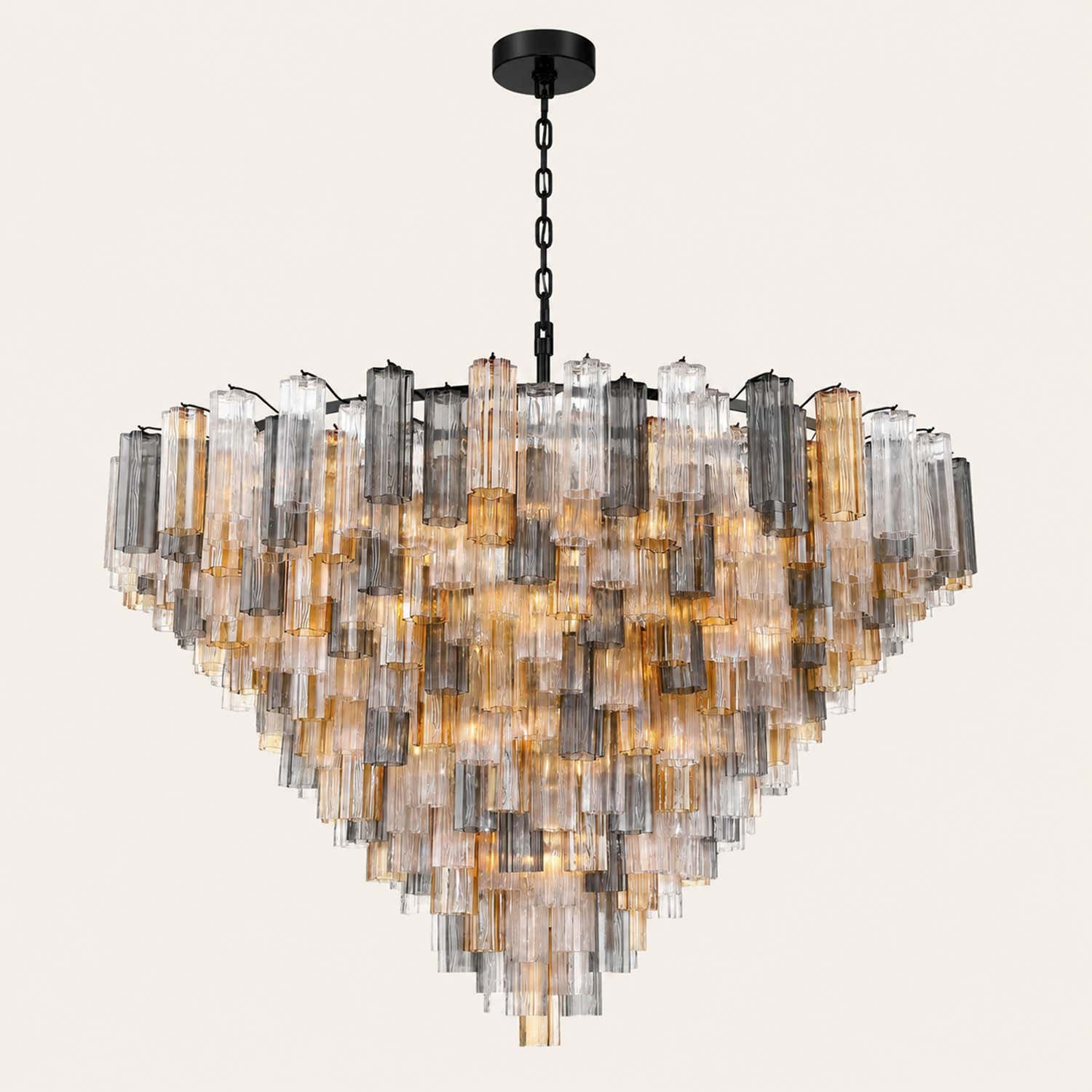 Addis Murano Glass 40 Light Chandelier 62" W