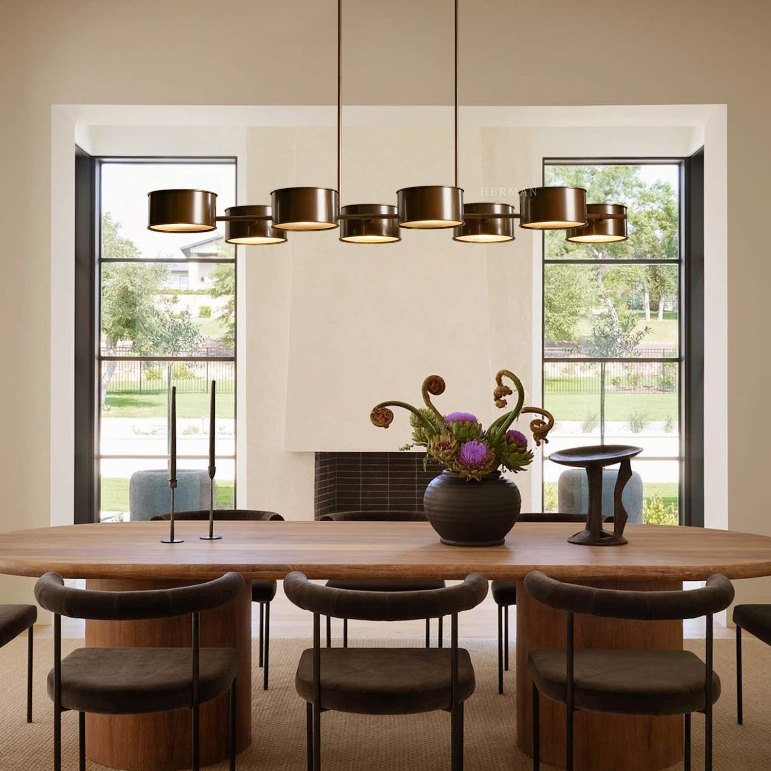 Daphne Metal Linear Chandelier