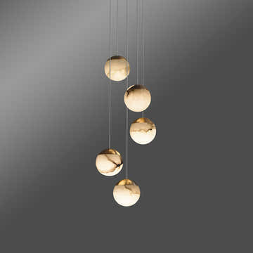 Calli Alabaster Chandelier 5 Lights
