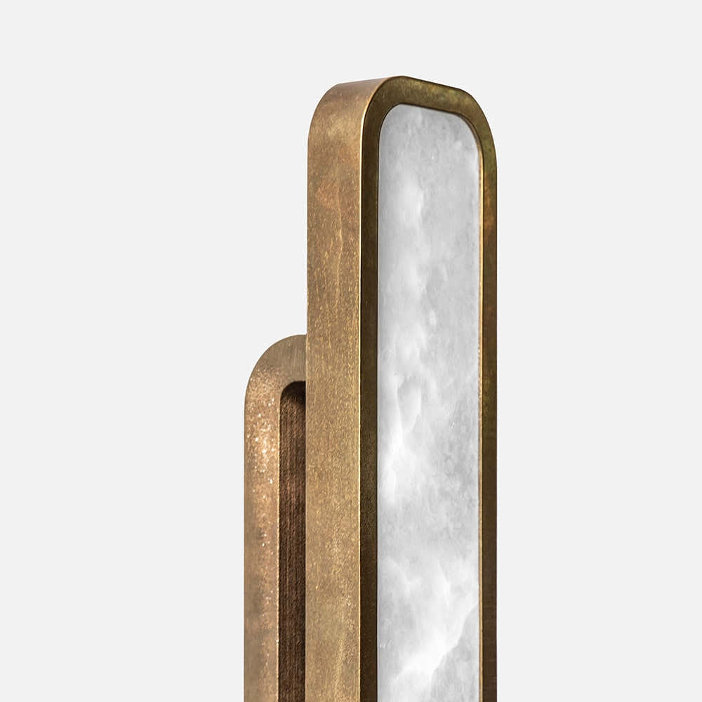 Hublot alabaster wall sconce