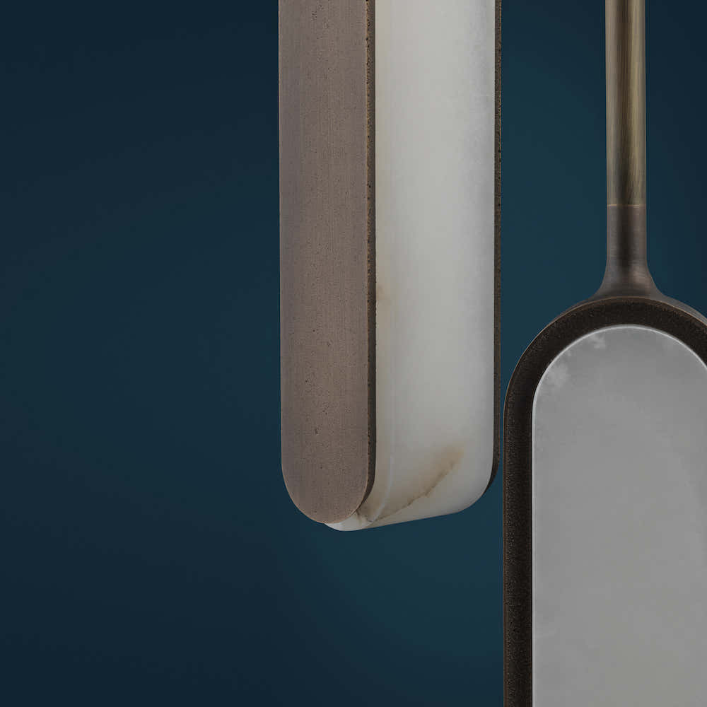 Alabaster Pearl Cent Pendant Light