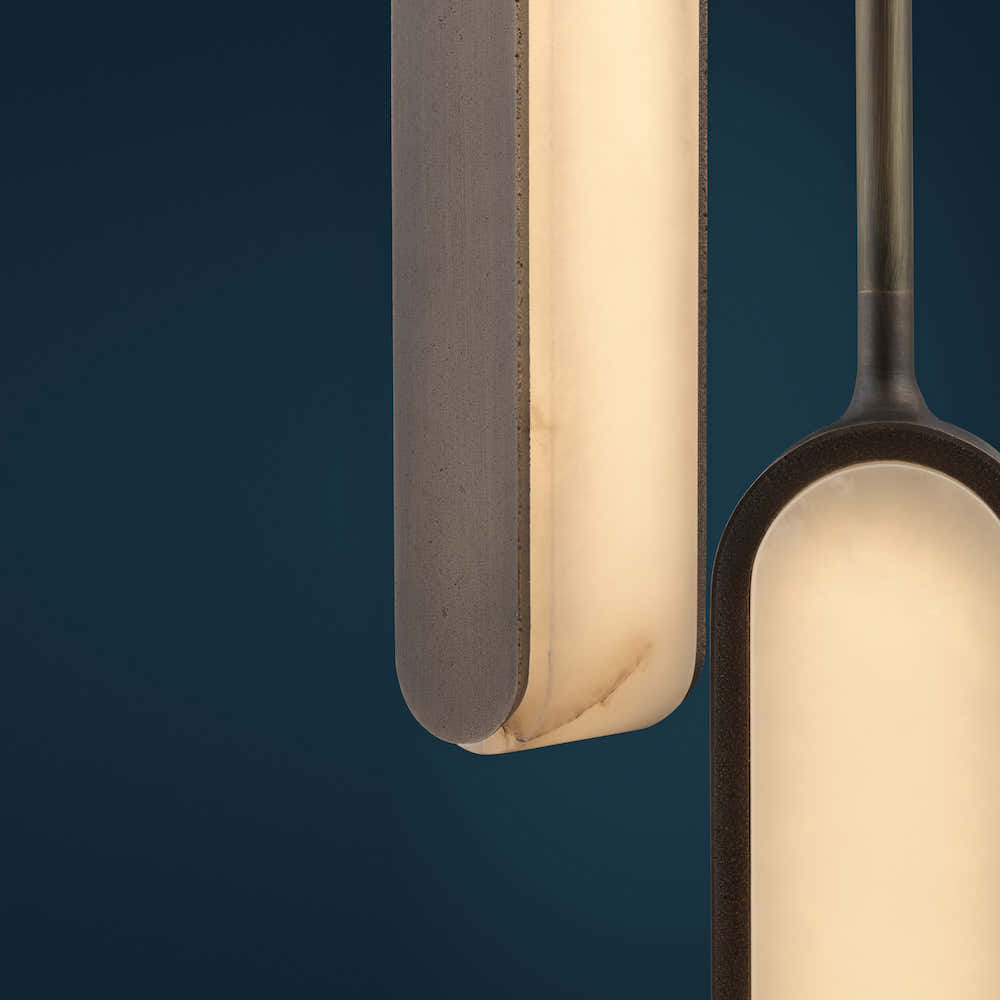 Alabaster Pearl Cent Pendant Light
