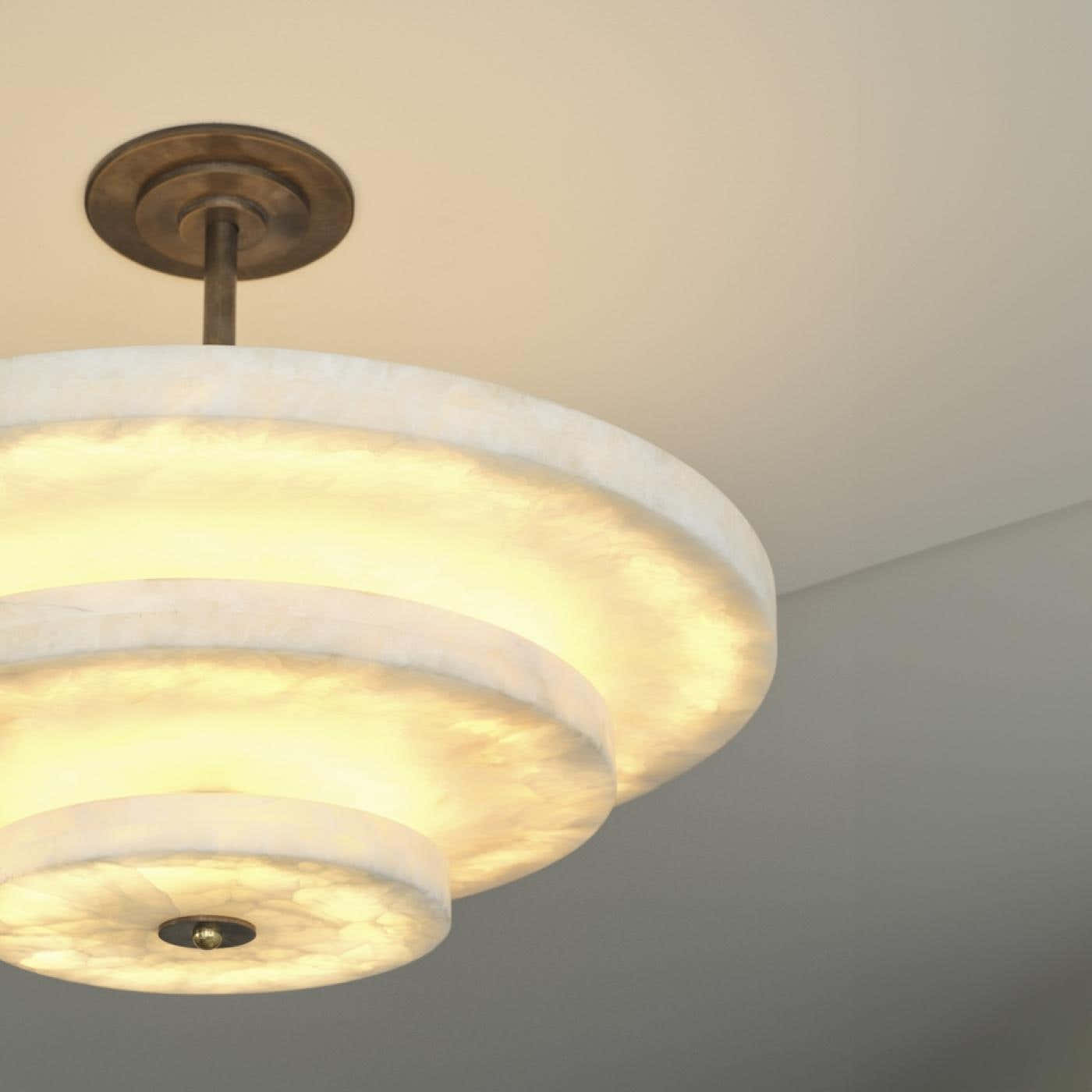 White onyx pendant light