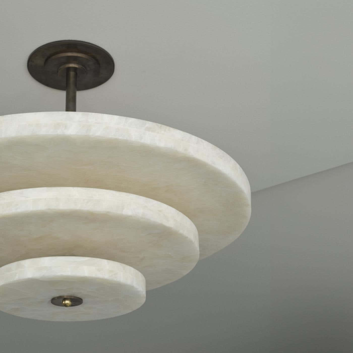 White onyx pendant light