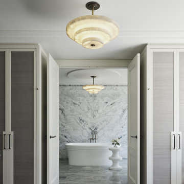 White onyx pendant light