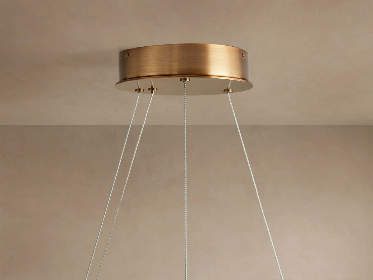 Halima Halo Alabaster Chandelier 36" 48"