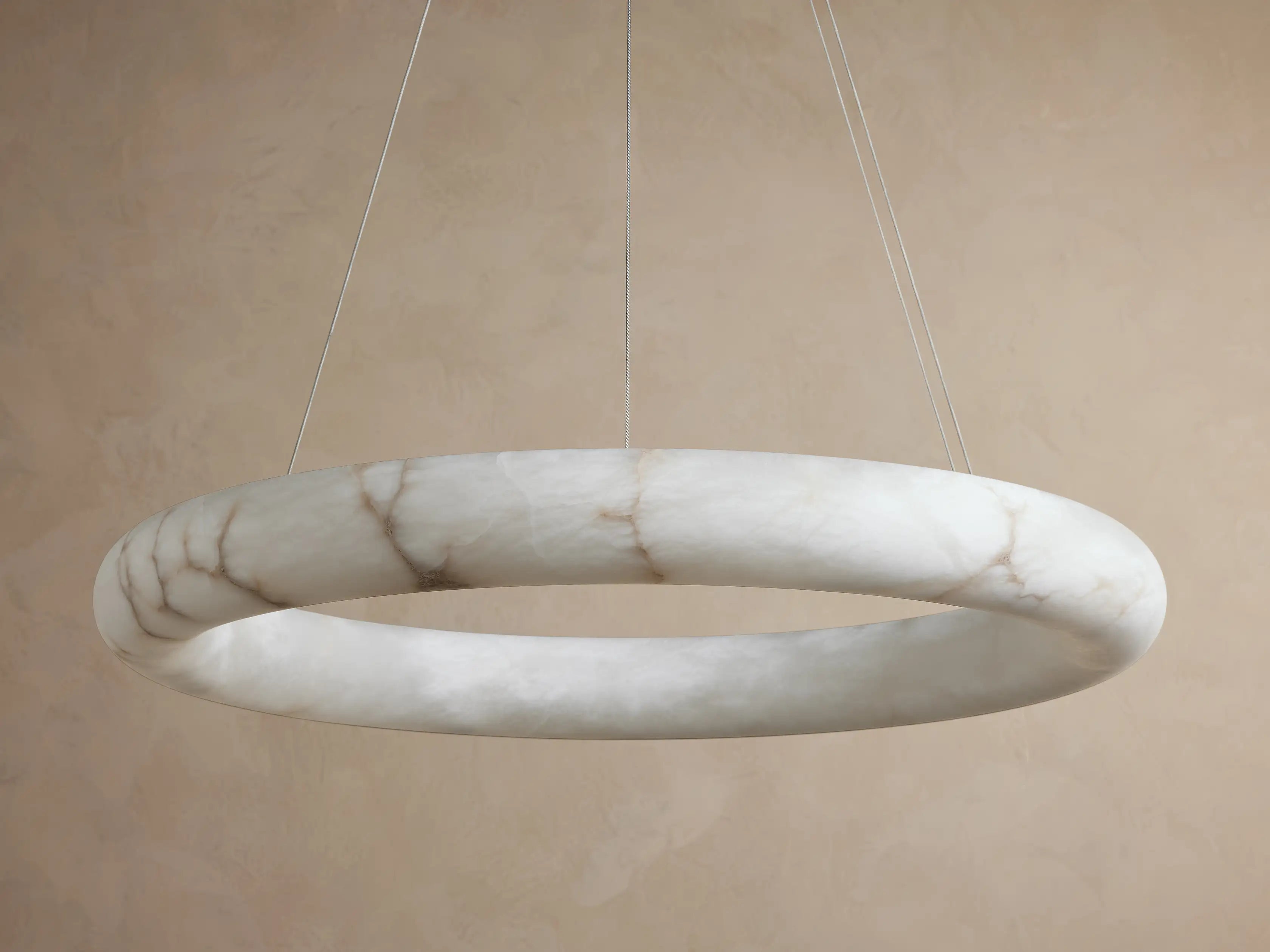 Halima Halo Alabaster Chandelier 36" 48"