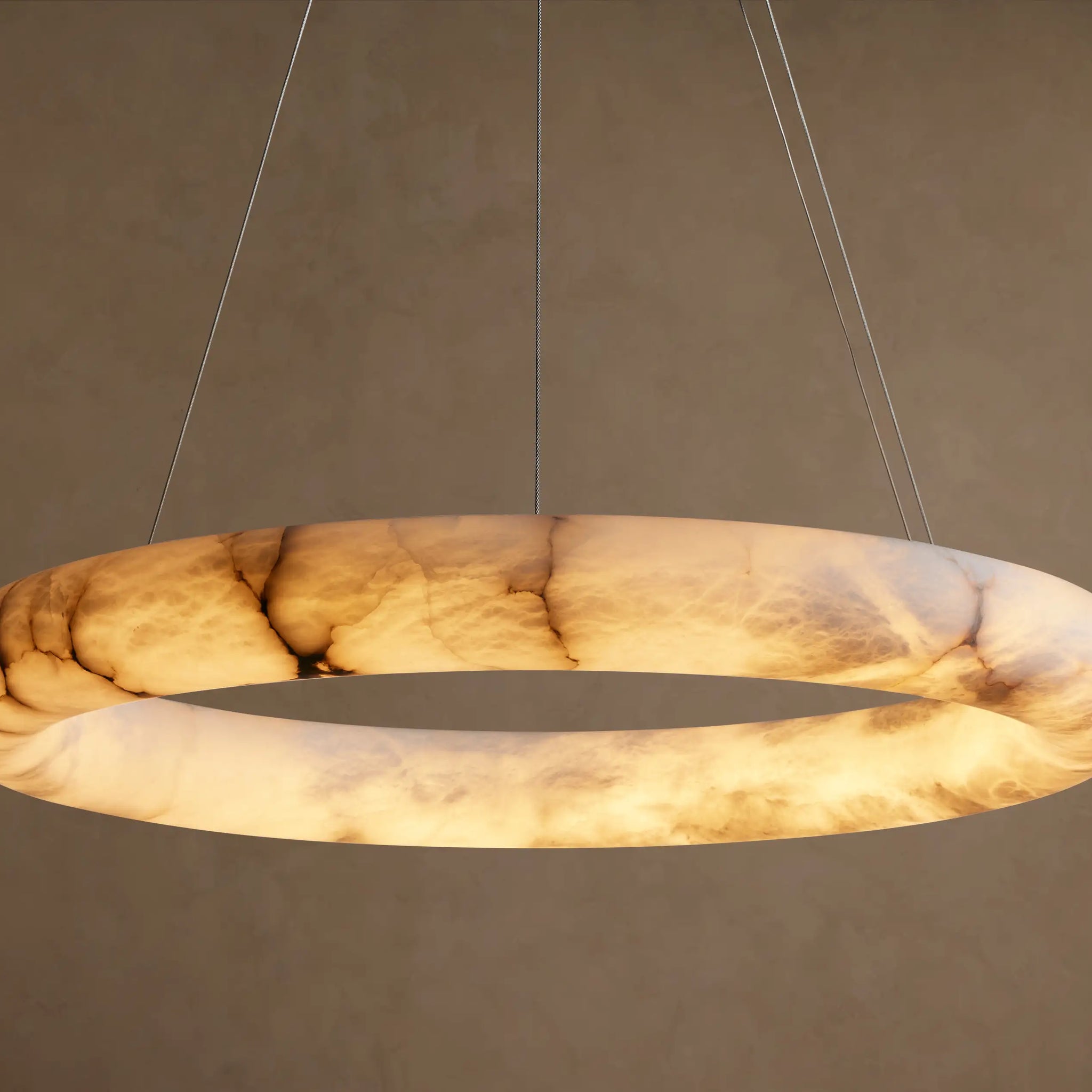 Halima Halo Alabaster Chandelier