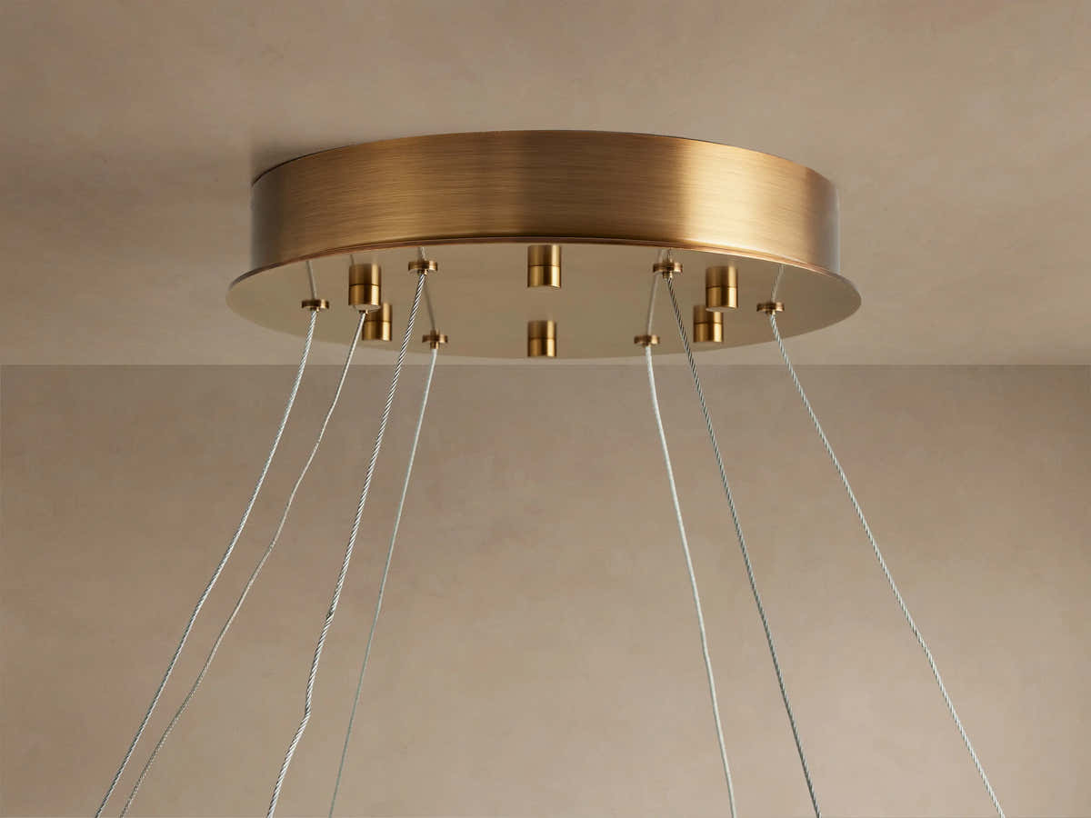 Halima Halo Alabaster Chandelier 36" 48"