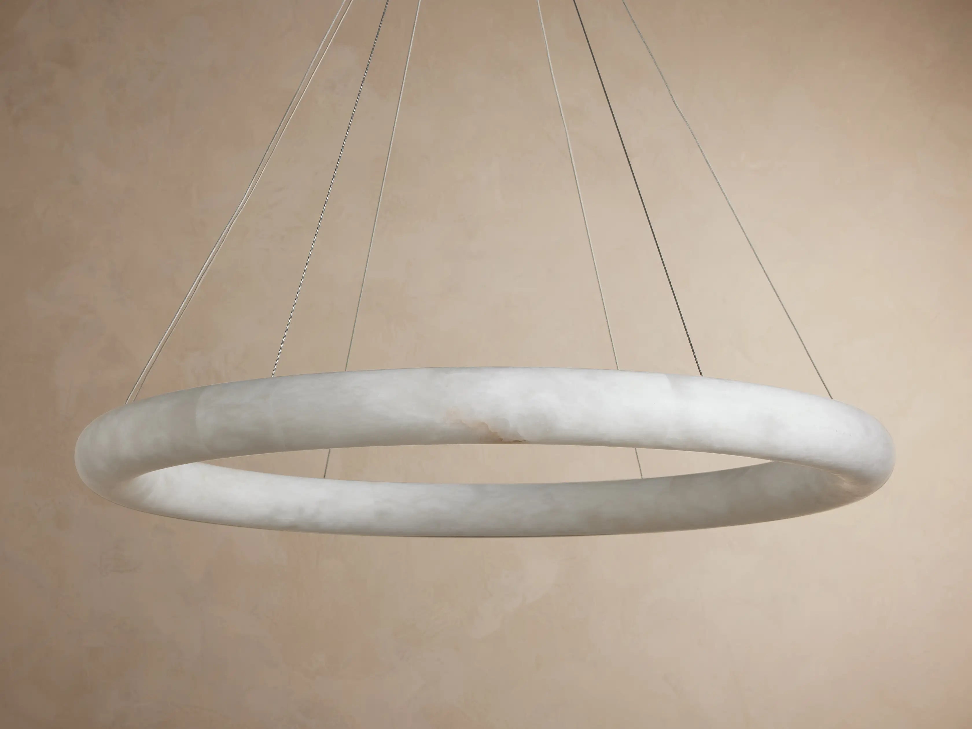 Halima Halo Alabaster Chandelier 36" 48"