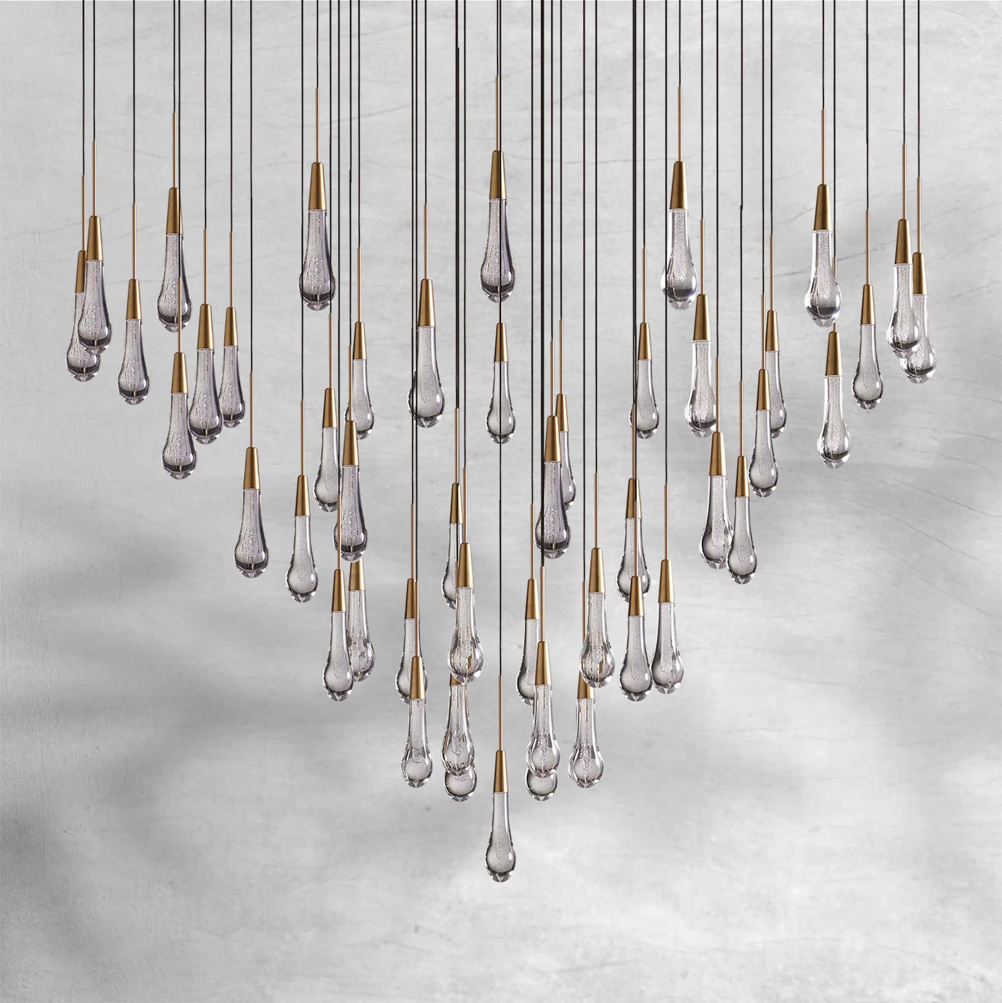 Soltaire Round Chandelier 58"W