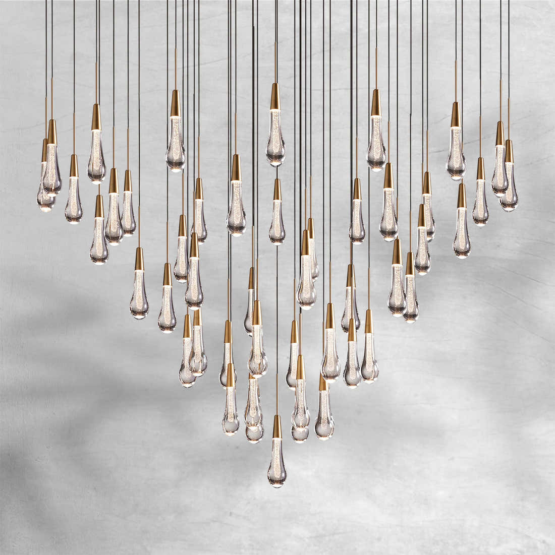 Soltaire Round Chandelier 58"W