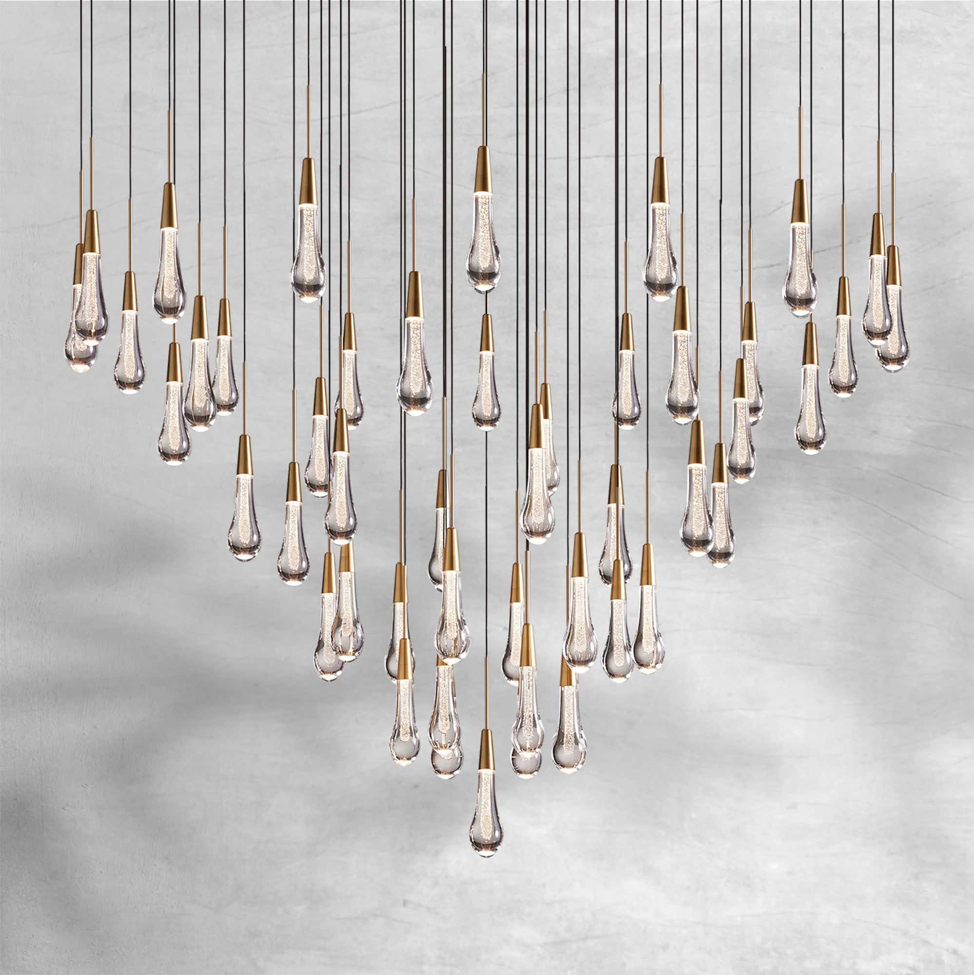 Soltaire Round Chandelier 58"W