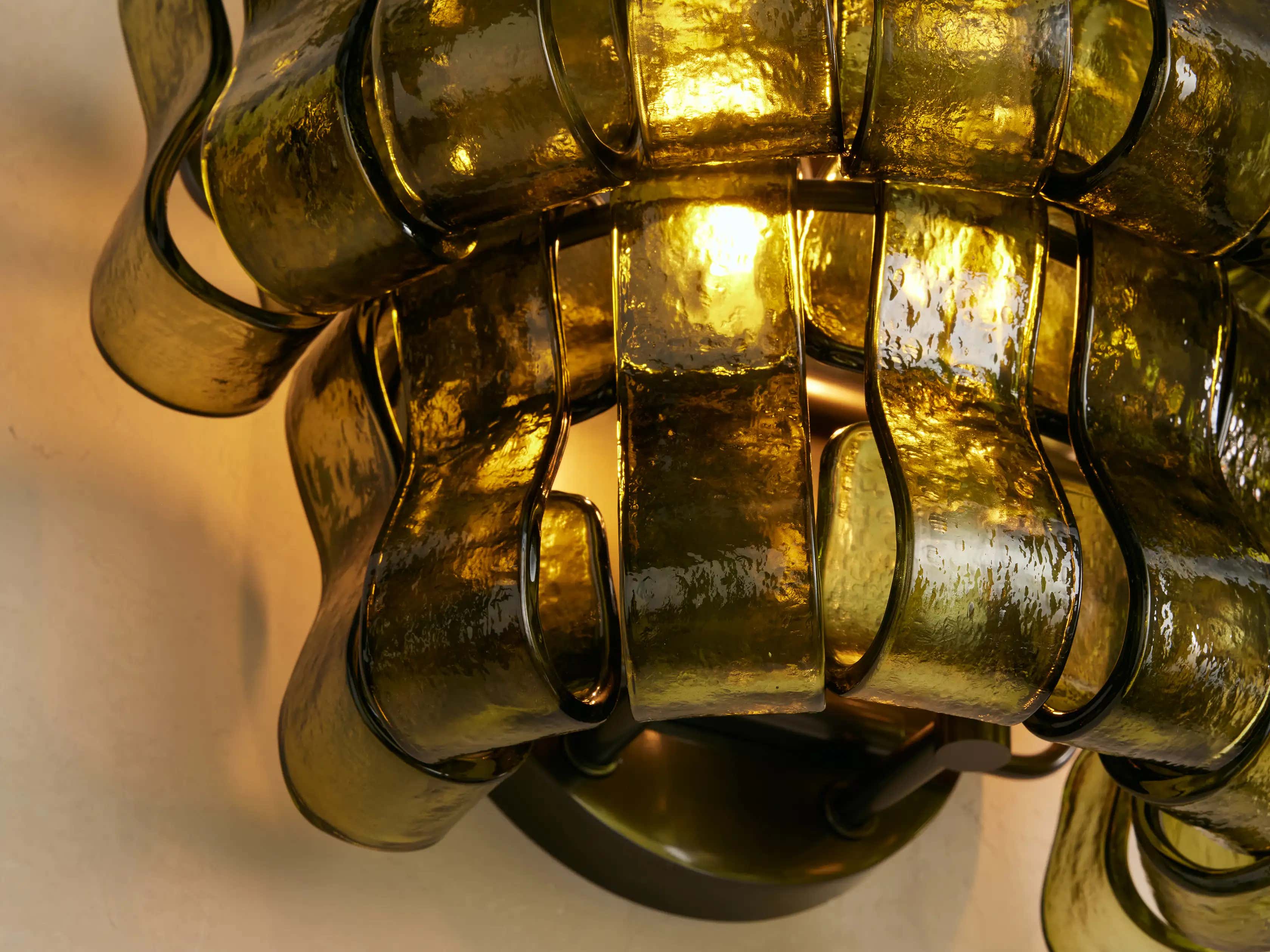 Amor Ghiaccio Glass Wall Sconce 12"