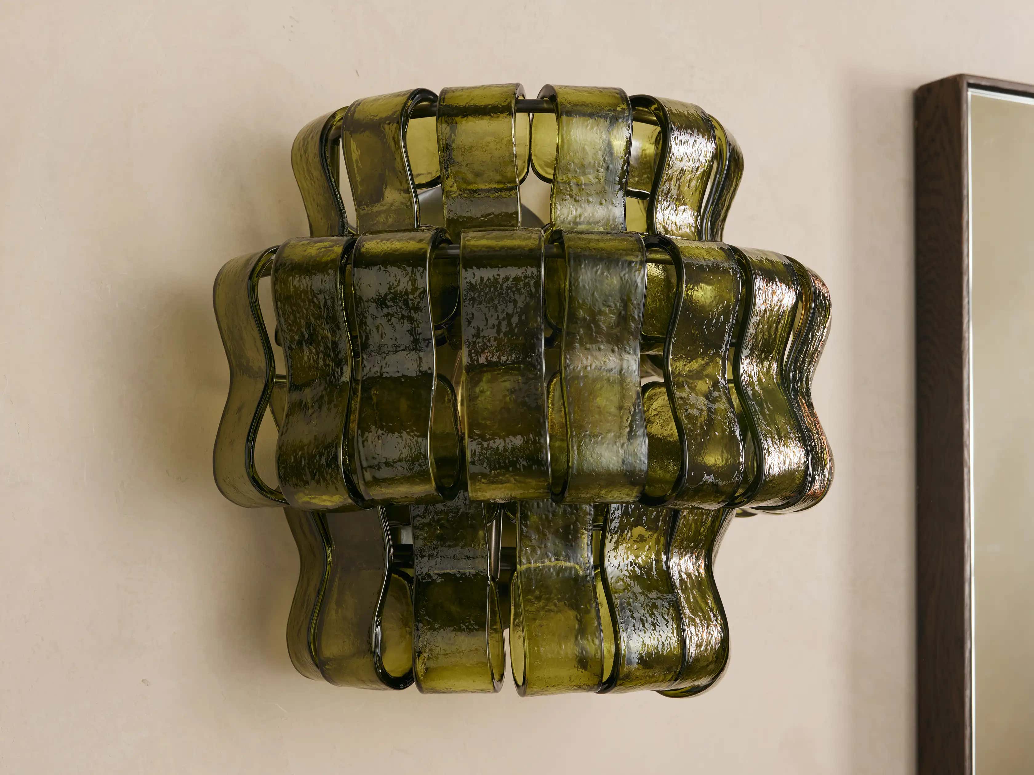 Amor Ghiaccio Glass Wall Sconce 12"