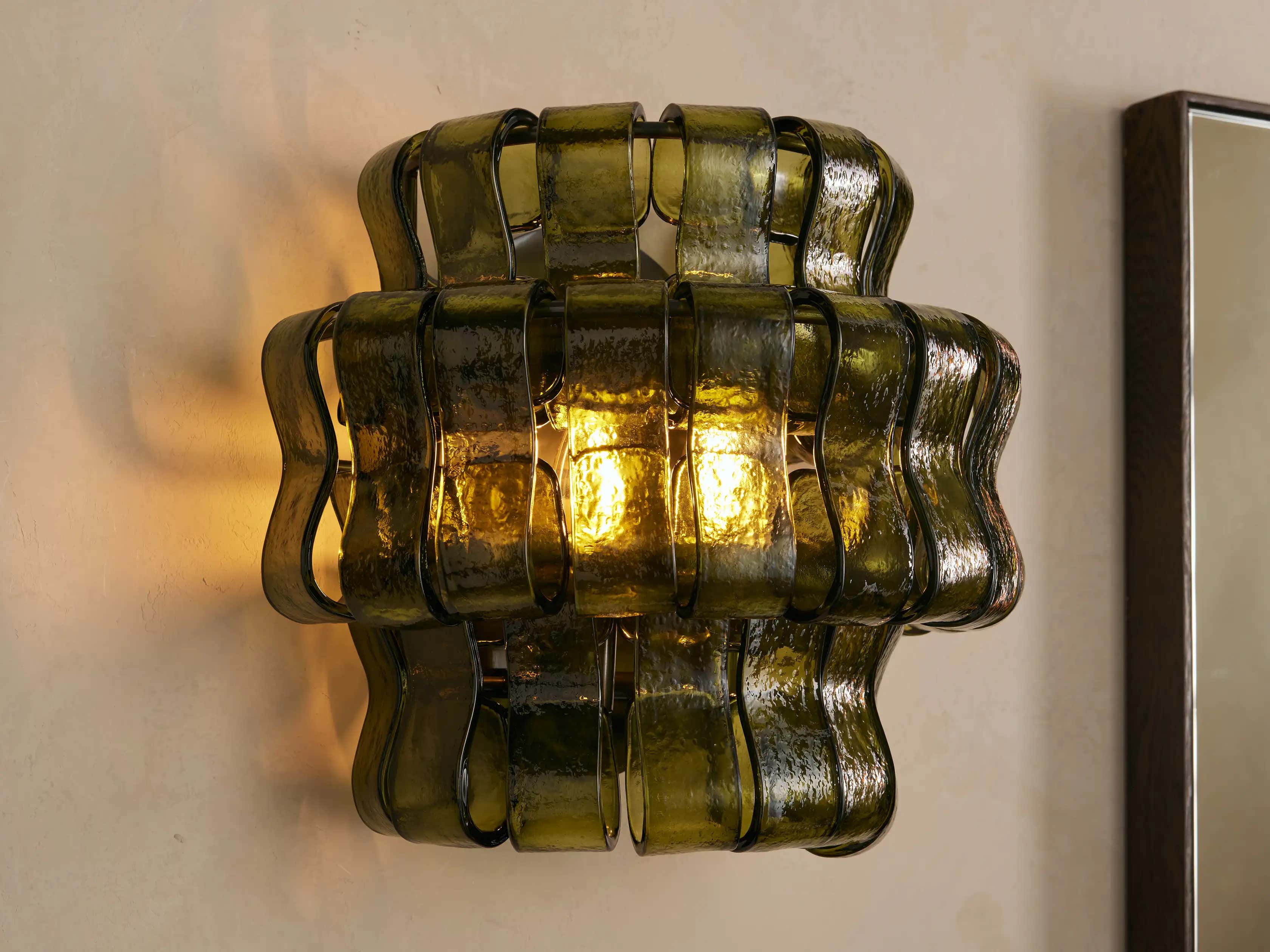 Amor Ghiaccio Glass Wall Sconce 12"