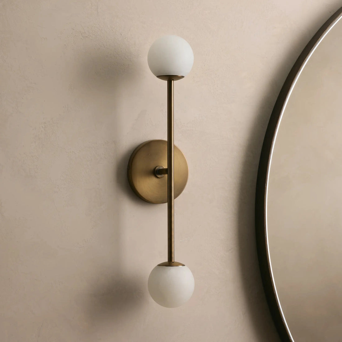 Girouette Double  Alabaster Sconce