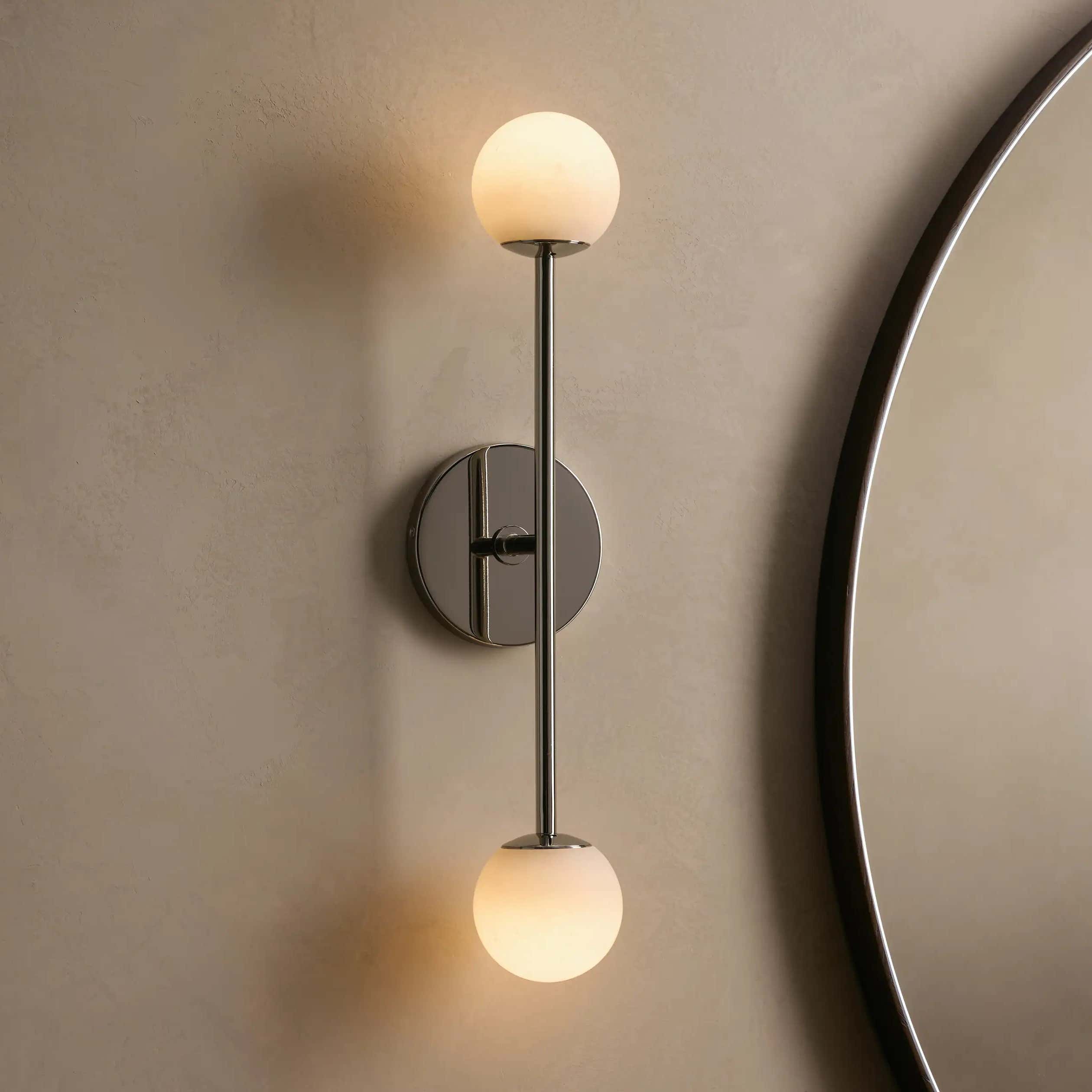 Girouette Double  Alabaster Sconce