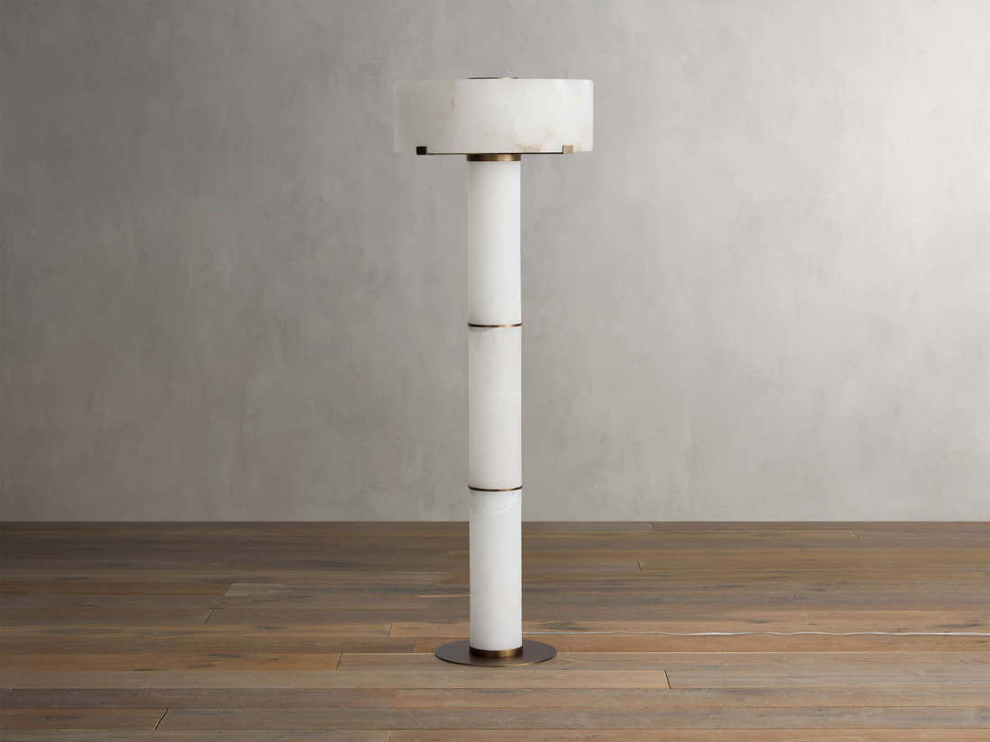 Chayla Alabaster Stone Floor Lamp 64''H
