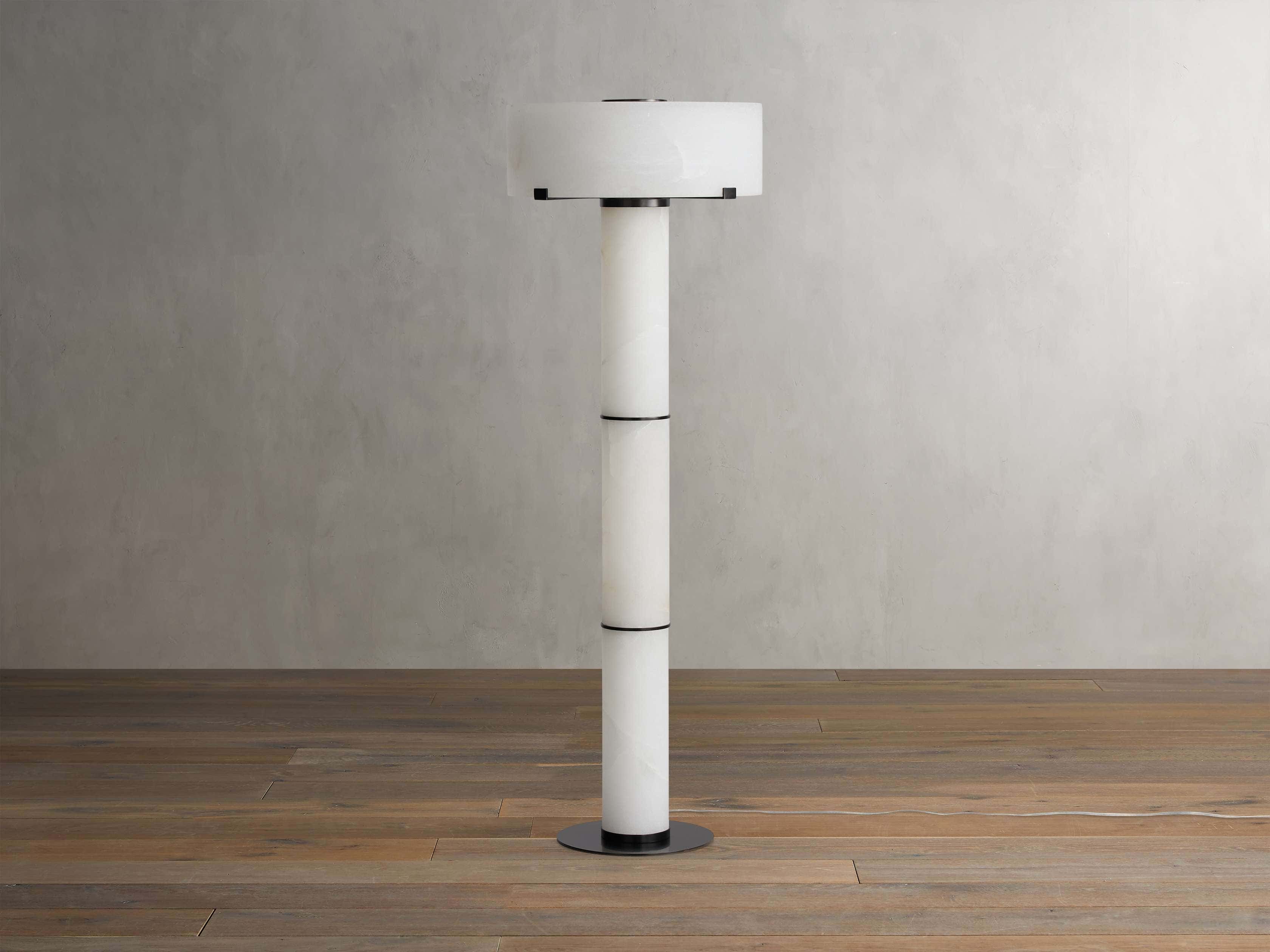 Chayla Alabaster Stone Floor Lamp 64''H