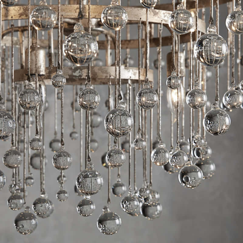 Aubrey Modern Crystal Ball 4 Tier Chandelier